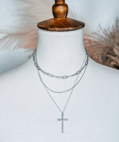 Cross Layered Necklace