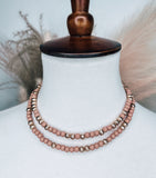 Neutral Wooden Beaded Necklace