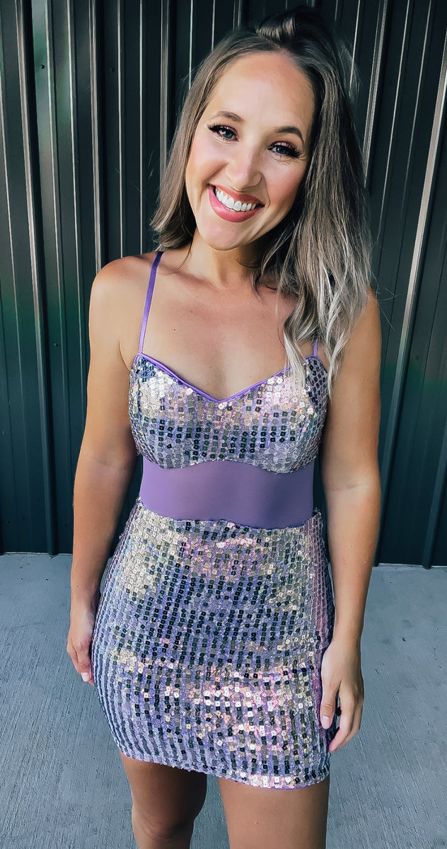Lavender Purple Sequin Dress – The Broken Levee Boutique Lavender Purple Sequin Dress – The Broken Levee Boutique