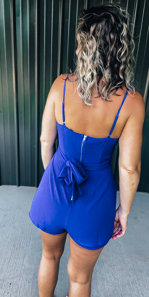 Royal Blue Romper The Broken Levee Boutique Royal Blue Romper The Broken Levee Boutique