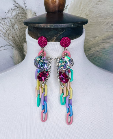 Multi Colored Butterfly Earrings