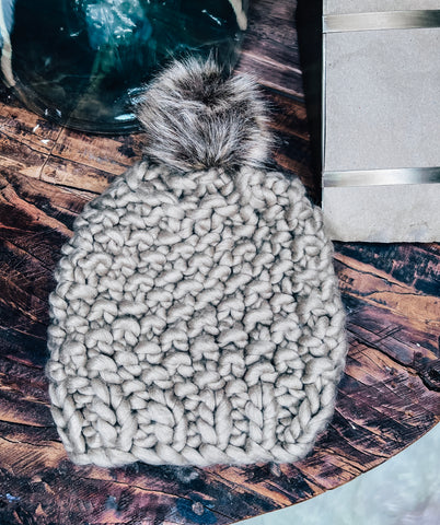 Taupe Knit Beanie