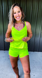 Lime Active Romper Dress