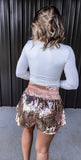 Golden Sequin Skort