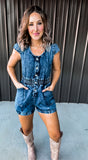 Denim Romper