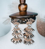 Golden Frayed Earrings