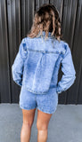Denim Drawstring Shorts