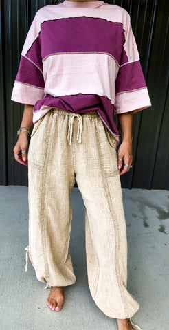 Coffee Gauze Joggers