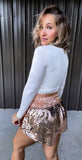 Golden Sequin Skort