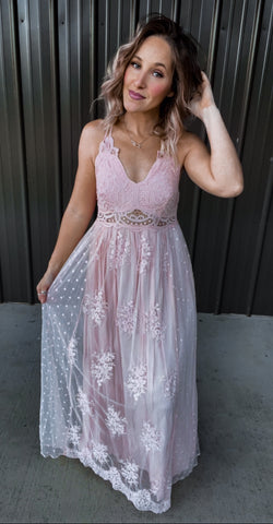 Baby Pink Maxi Dress