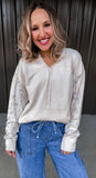 Dainty Floral Pullover Hoodie