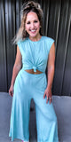 Aqua Mint Lounge Jumpsuit