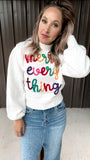 Merry Everything Tinsel Sweater