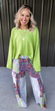 Grey Floral & Crochet Design Lounge Pants