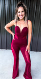 Burgundy Runway Jumpsuit