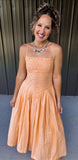Apricot Orange Midi Dress