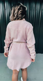 Pink Gauze Flannel Dress