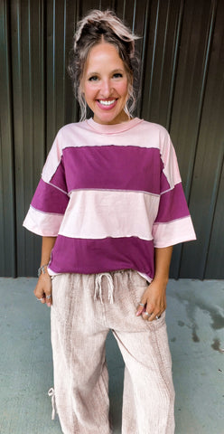 Plum & Pink Top