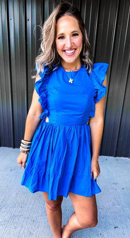 (Final Sale) Royal Blue Mini Dress