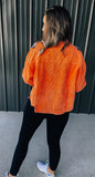 Orange Sequin Football Jacket