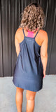 (Final Sale) Charcoal Active Romper Dress