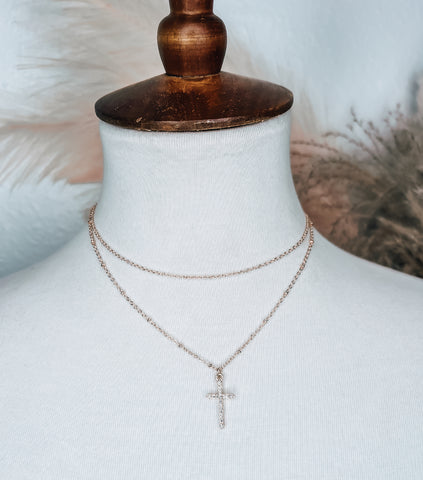 Gold Layered Cross Necklace