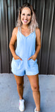 (Final Sale) Vintage Ocean Blue Romper