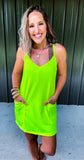 Lime Active Romper Dress