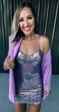 Lavender Purple Sequin Dress