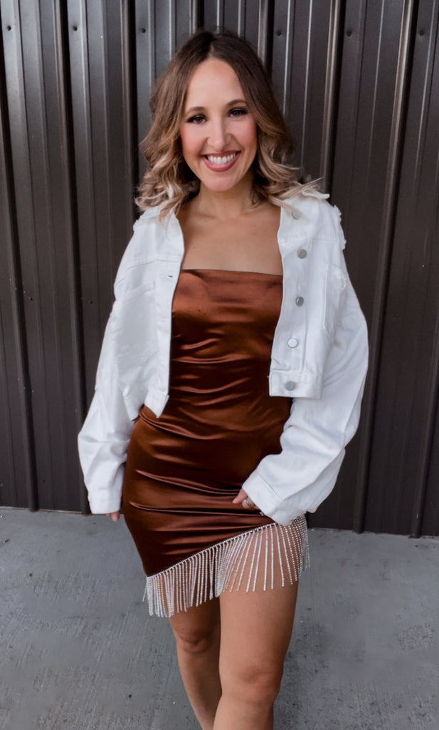 Brown Rhinestone Dress The Broken Levee Boutique Brown Rhinestone Dress The Broken Levee Boutique