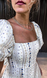 Lavender & Blue Cream Maxi Dress
