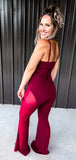 Burgundy Runway Jumpsuit