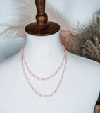 Soft Pink Chain Necklace