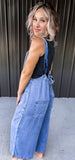 Denim Tie Flowy Jumpsuit