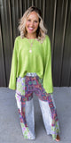 Grey Floral & Crochet Design Lounge Pants