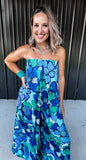 Serenity Blue Floral Jumpsuit