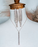 Rhinestone Drop Necklace