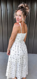 Floral & Twig Midi Dress