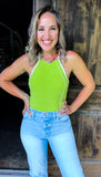 (Final Sale) Lime Green Bodysuit