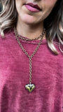 Two Toned Heart Necklace