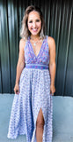 Purple Floral Maxi Dress