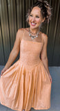 Apricot Orange Midi Dress