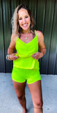 Lime Active Romper Dress