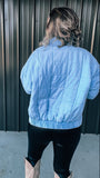 Sky Blue Quilted Jacket