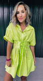 Lime Green Cinch Dress