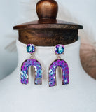 Lilac Sequin Earrings