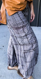 Vintage Brown Striped Jogger Style Pants