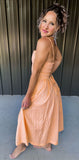 Apricot Orange Midi Dress
