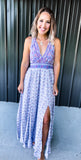 Purple Floral Maxi Dress