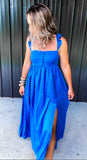 Royal Blue Midi Dress